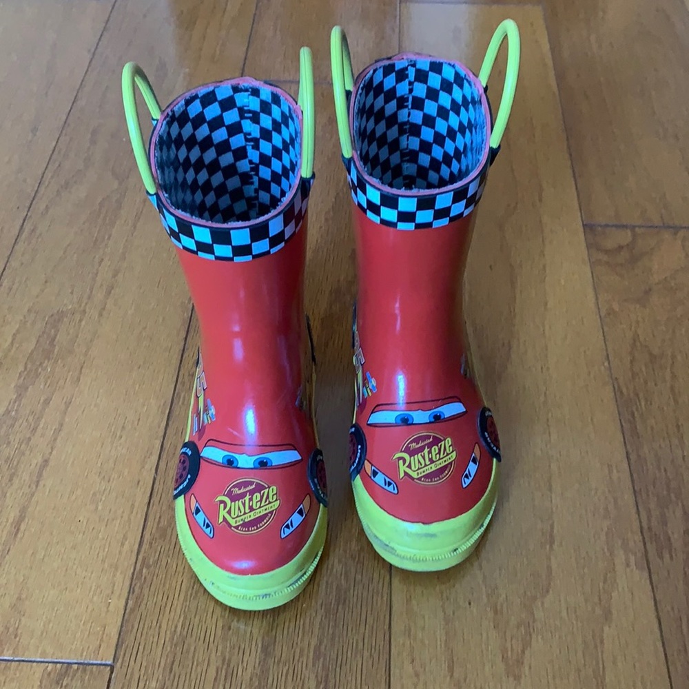 Lighting McQueen rain Boots Size 9